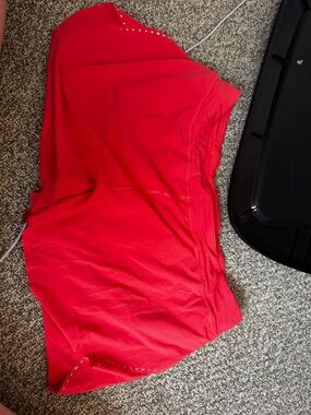 lululemon athletica Red Athletic Shorts with Stud Detail